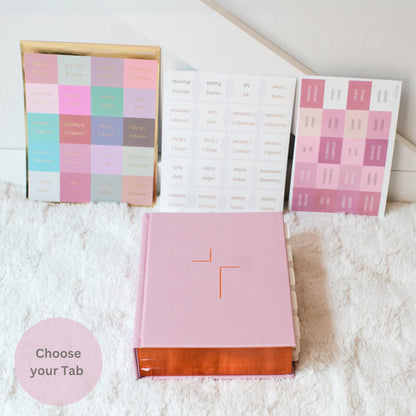 Custom Name Pink Bible NIV Tabbed Journaling Bible Gift For Her Christian Women Bible Study Gift Personalized Tabbed Bible with Tabs Custom